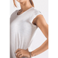 White bio cotton T-shirt for women by STREET STYLE with a distressed urban design, featuring a street style graphic.