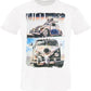 Street Style men's T-Shirt featuring a colorful Volkswagen Maggiolino T2 graphic, made of 100% cotton, urban streetwear style.