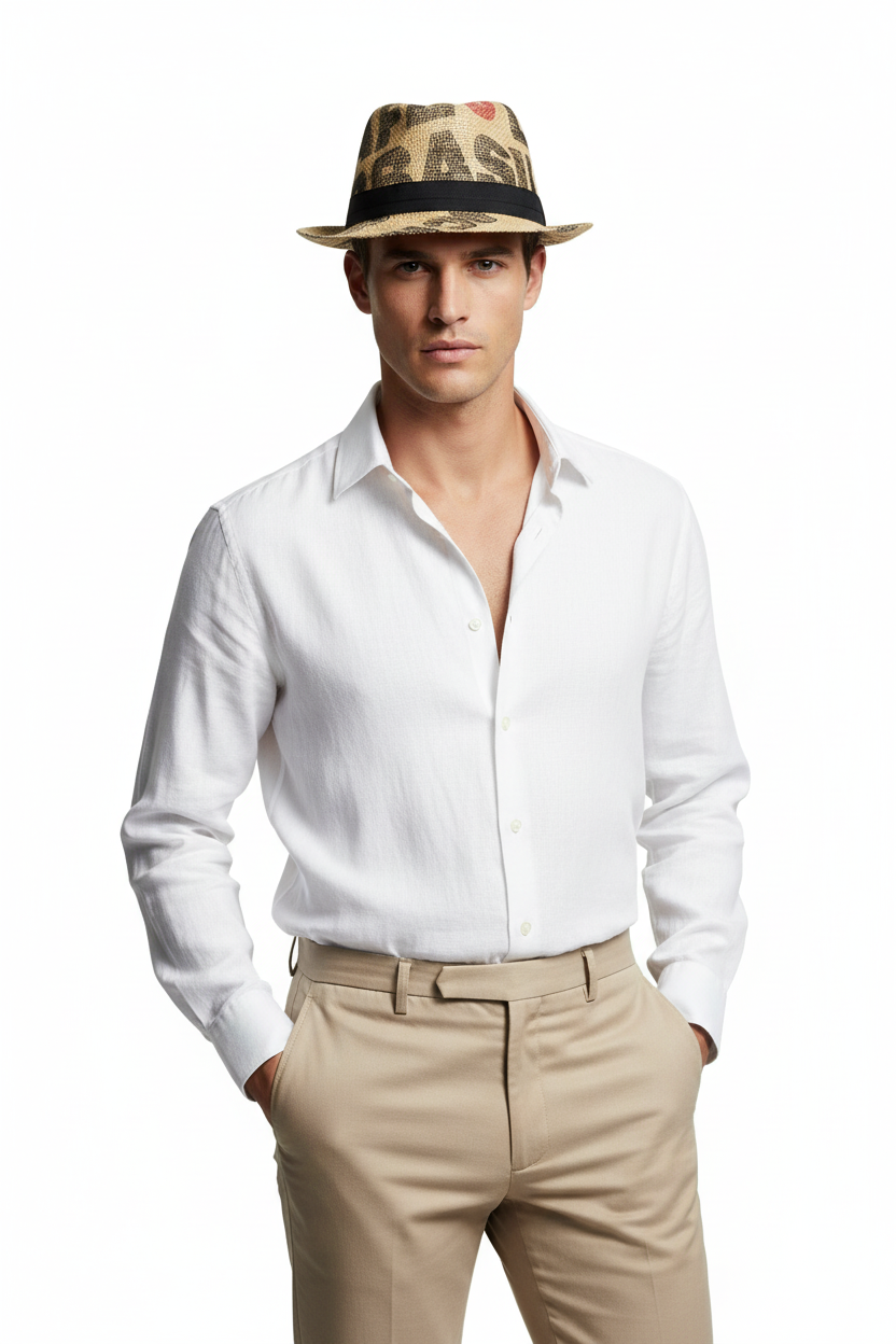 Modello con cappello Brasil