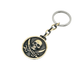 Silver keychain with black sails design from BDG Accessories, featuring a detailed nautical motif.