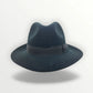 Cappello Fedora Round in feltro di lana nera e nastro con fiocco "Waterproof and Crushable"