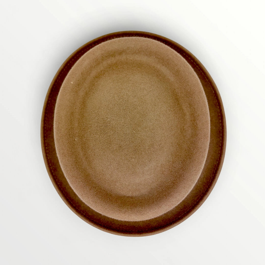Sbarià waterproof felted wool pork pie hat with bow, crushable and stylish, featuring a classic design and a smooth brim.