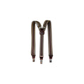 Artigianale Italian Sbarià regimental suspenders with classic pattern and adjustable straps, made for a stylish, vintage look.