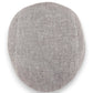 Sbarià beige linen and cotton flat cap with a subtle micro-pattern texture, ideal for summer.