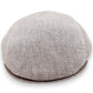 Sbarià beige linen and cotton blend flat cap with a subtle micro-pattern and classic London cut.