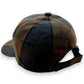 Sbarià British tartan baseball cap in waxed cotton with adjustable strap. Water-repellent and UV protection.