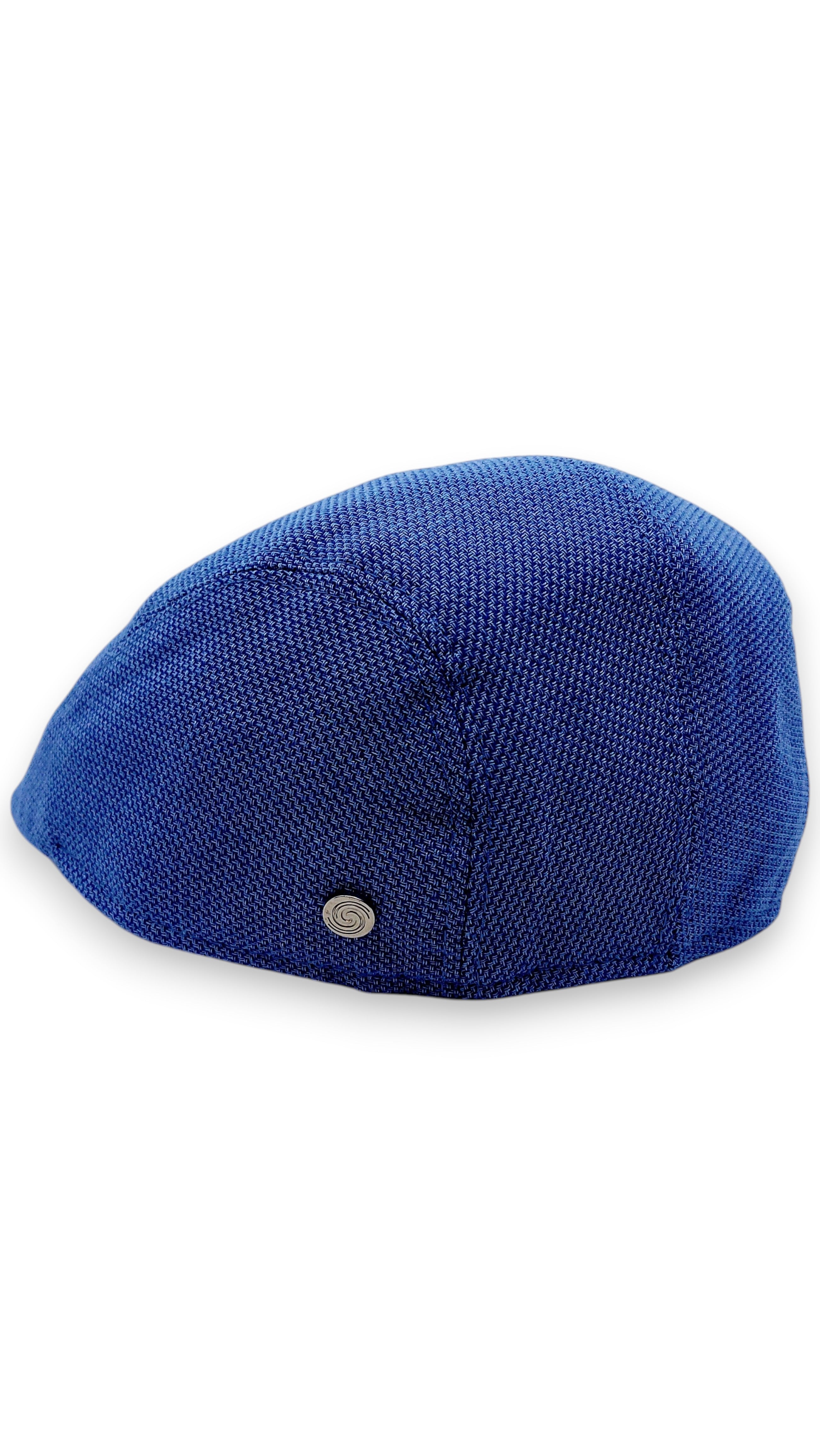 Sbarià Daffy dark blue 100% cotton flat cap with UV protection and artisanal Italian craftsmanship.