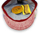 Sbarià multicolor tartan 100% linen flat cap with red brim and blue lining. Made in Italy.
