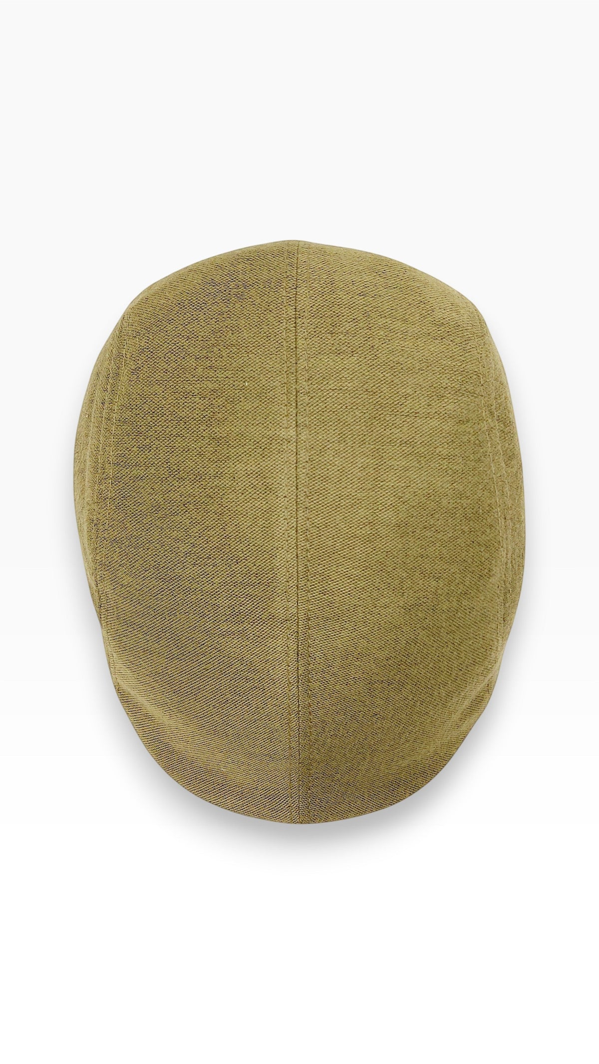 Sbarià olive green bamboo fabric Coppola Duffy cap. Eco-friendly, breathable, and UV protective.