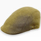 Sbarià olive green bamboo flat cap, eco-friendly and breathable for sun protection.