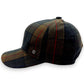 Sbarià British tartan baseball cap in water-repellent waxed cotton with adjustable strap and UV protection.