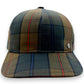 Sbarià British tartan baseball cap in waxed cotton. Water-repellent, UV protection, adjustable strap.