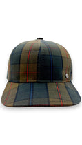 Sbarià British tartan baseball cap in waxed cotton. Water-repellent, UV protection, adjustable strap. Made in Italy.