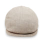 Sbarià Coppola Scirocco beige 100% cotton flat cap with UV protection. Breathable, artisanal Italian craftsmanship.