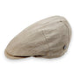 Sbarià beige 100% cotton flat cap with UV protection and artisanal Italian craftsmanship.