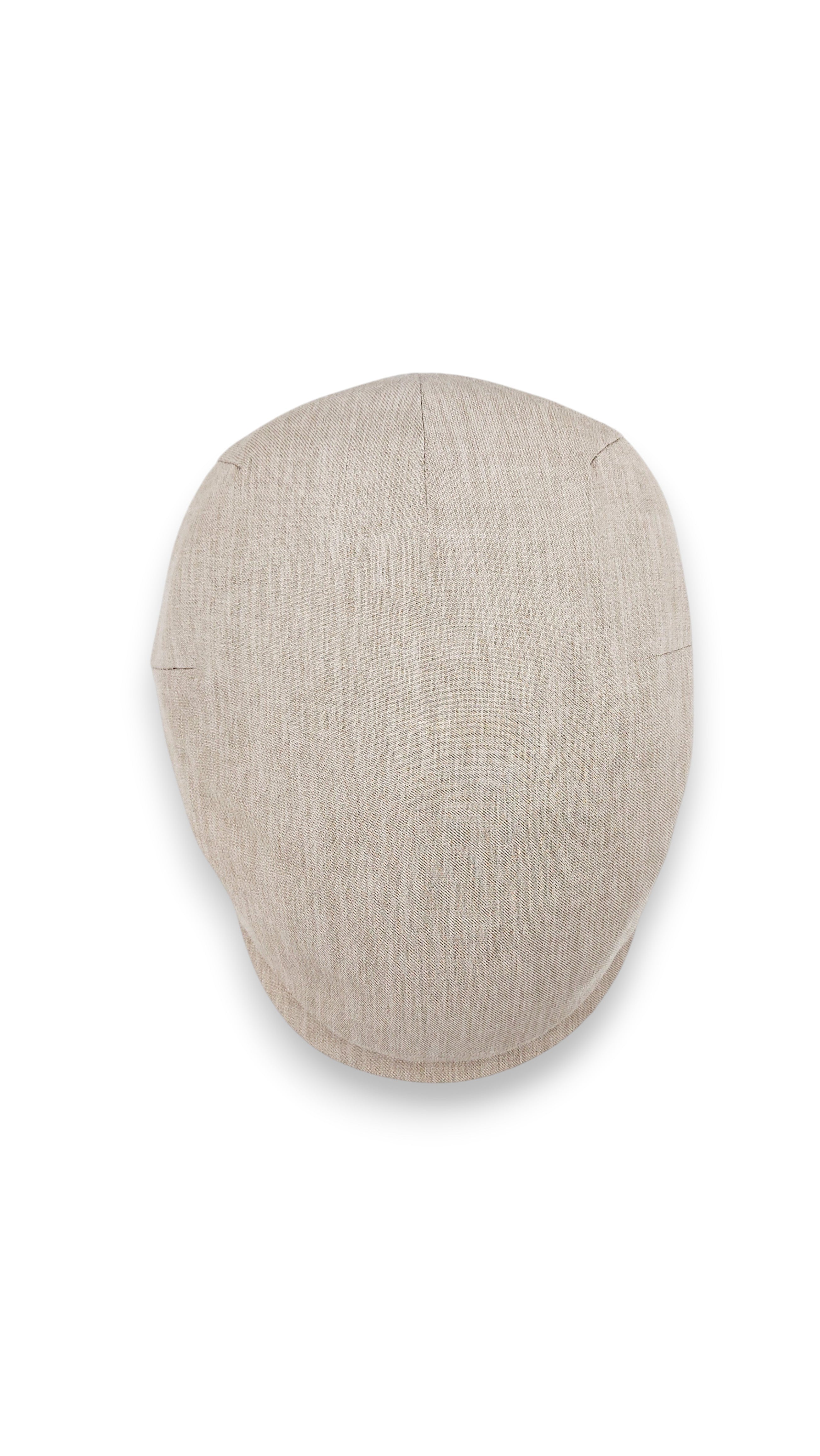 Sbarià beige 100% cotton flat cap with UV protection and artisanal Italian craftsmanship.