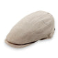 Sbarià beige 100% cotton flat cap with UV protection and artisanal Italian craftsmanship.