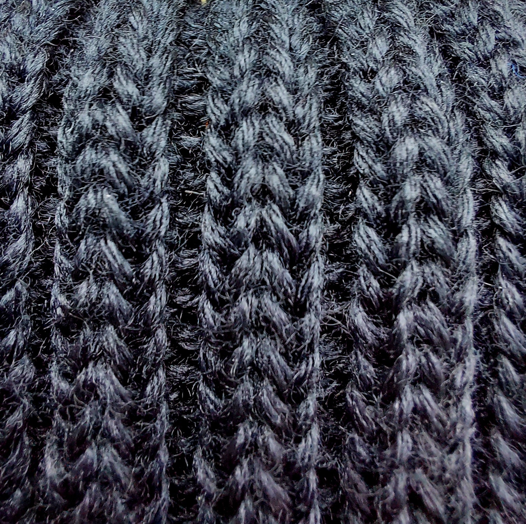 Berretto Cuffia in lana nero lavorazione a maglia - Sbarià 