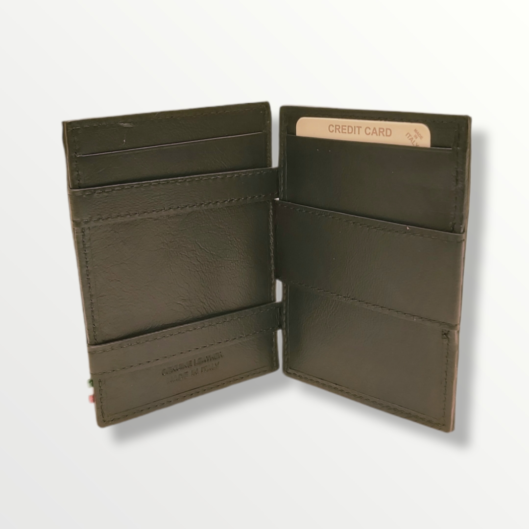 Portafoglio Uomo Kattee Verticale In Vera Pelle, Portacarte Porta Carte Di Credito Uomo - Foto 3