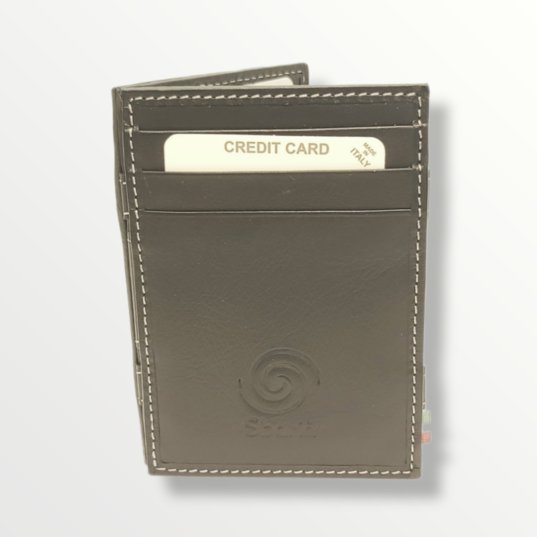 Portafoglio magico in vera pelle porta carte e banconote con protezione anti-Rfid - Sbarià 