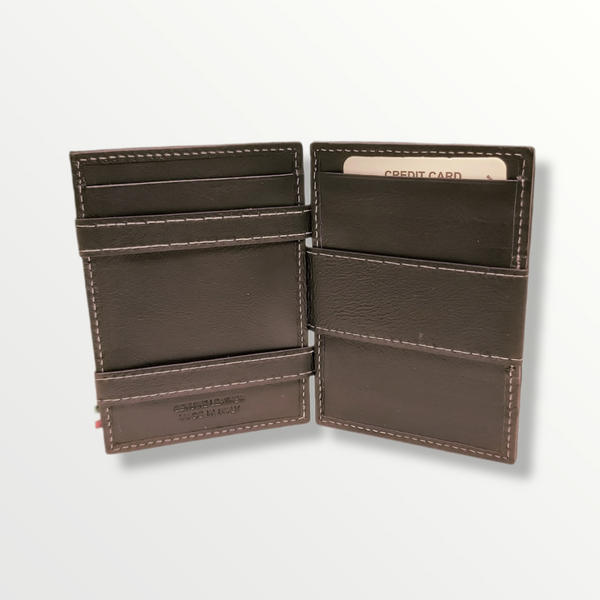 Portafoglio magico in vera pelle porta carte e banconote con protezione anti-Rfid - Sbarià 