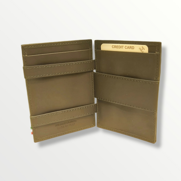 Portafoglio magico in vera pelle porta carte e banconote con protezione anti-Rfid - Sbarià 
