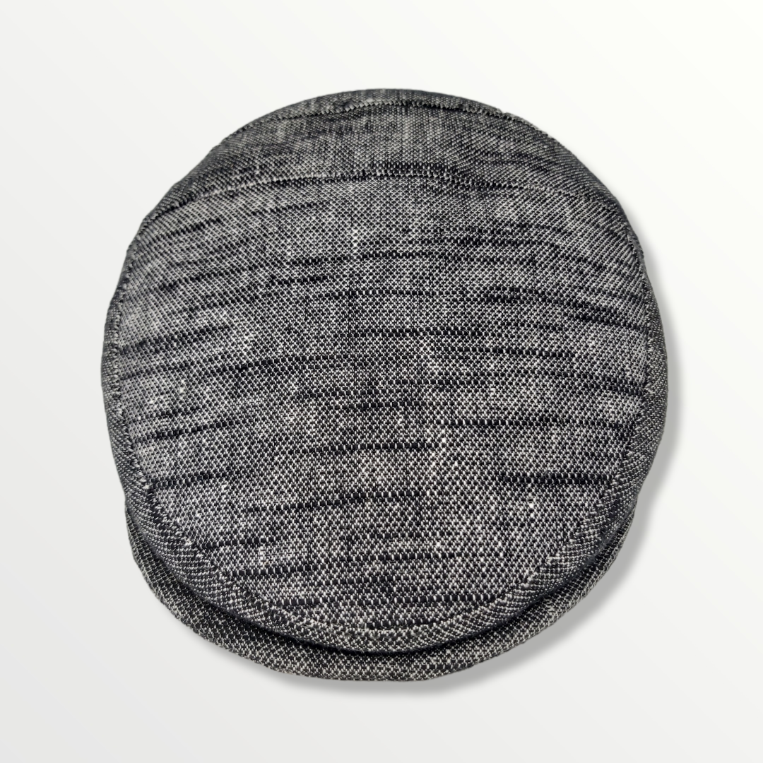 Coppola Linosa Sicily con retro arcato in cotone grigio e nero sfumato - Sbarià 