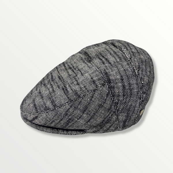 Coppola Linosa Sicily con retro arcato in cotone grigio e nero sfumato