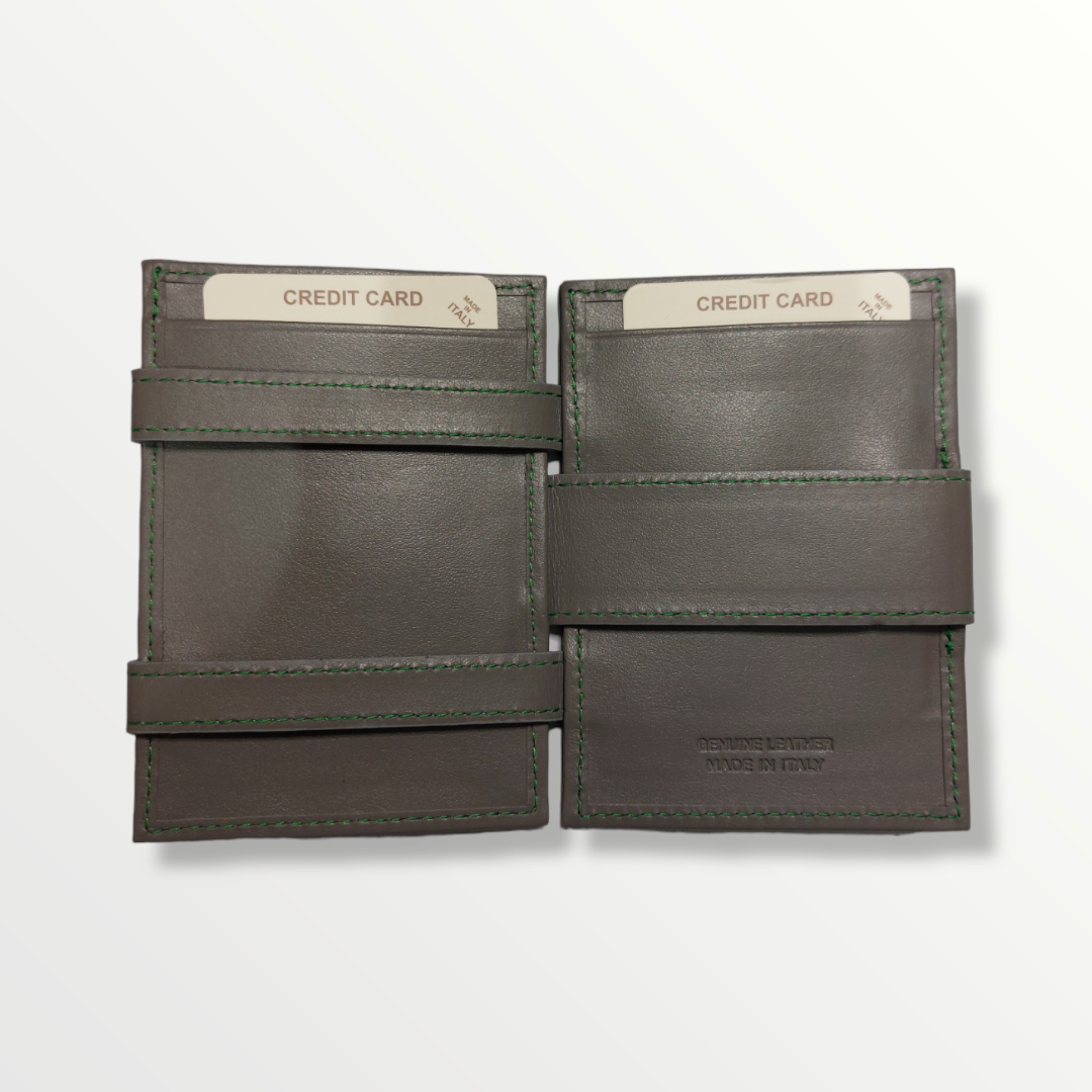 Portafoglio magico in vera pelle porta carte, porta monete e banconote con protezione anti-Rfid - Sbarià 
