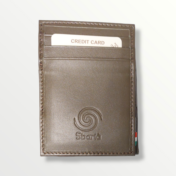 Portafoglio magico in vera pelle porta carte, porta monete e banconote con protezione anti-Rfid - Sbarià 