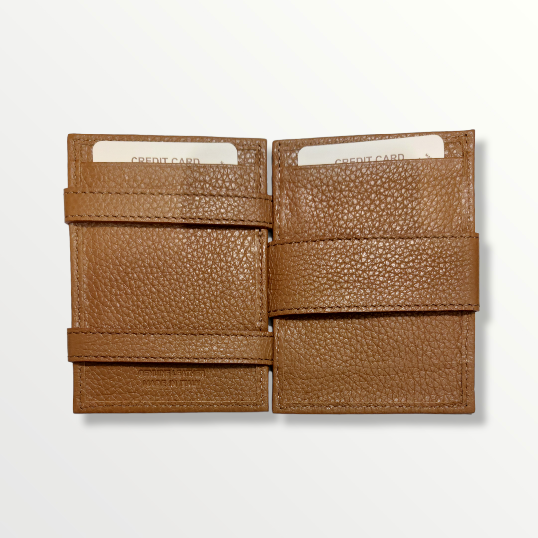 Portafoglio magico in vera pelle porta carte, porta monete e banconote con protezione anti-Rfid - Sbarià 