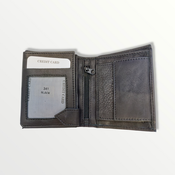 Portafoglio Compact in vera pelle con protezione anti-rfid - Sbarià 