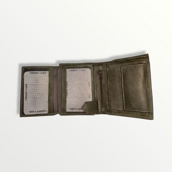 Portafoglio Compact in vera pelle con protezione anti-rfid - Sbarià 