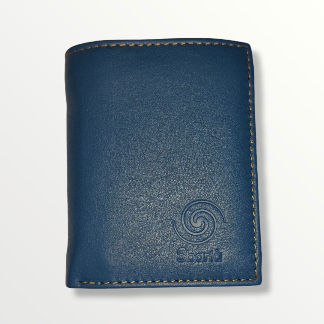 Portafoglio Compact in vera pelle con protezione anti-rfid - Sbarià 