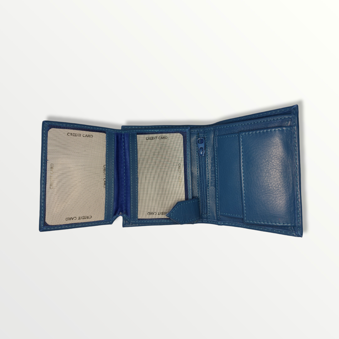 Portafoglio Compact in vera pelle con protezione anti-rfid - Sbarià 