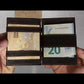 Portafoglio magico in vera pelle porta carte e banconote con protezione anti-Rfid
